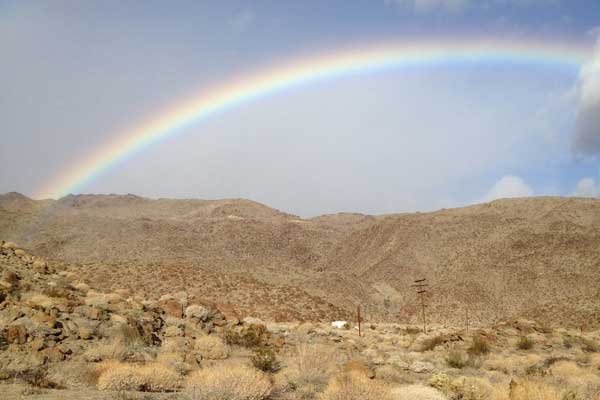 Rainbow greeting the AmeriCorps on January 21st.